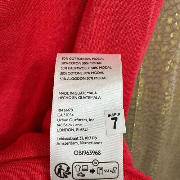 Free People Red Twisted Strap Relaxed Flowy Modal Tank Top Large NWOT - Picture 6 of 6